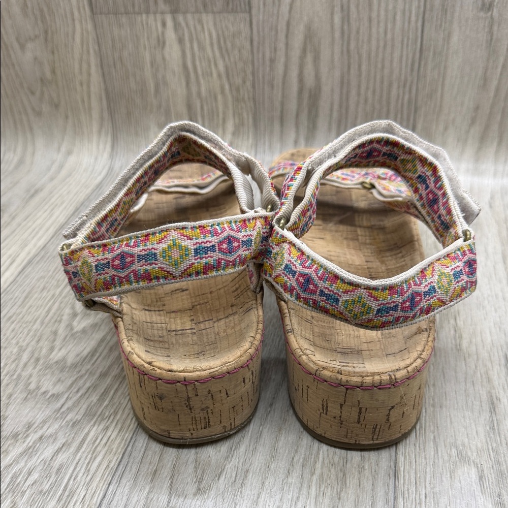 Born Multicolor Patterned Cork Sandals - image 5